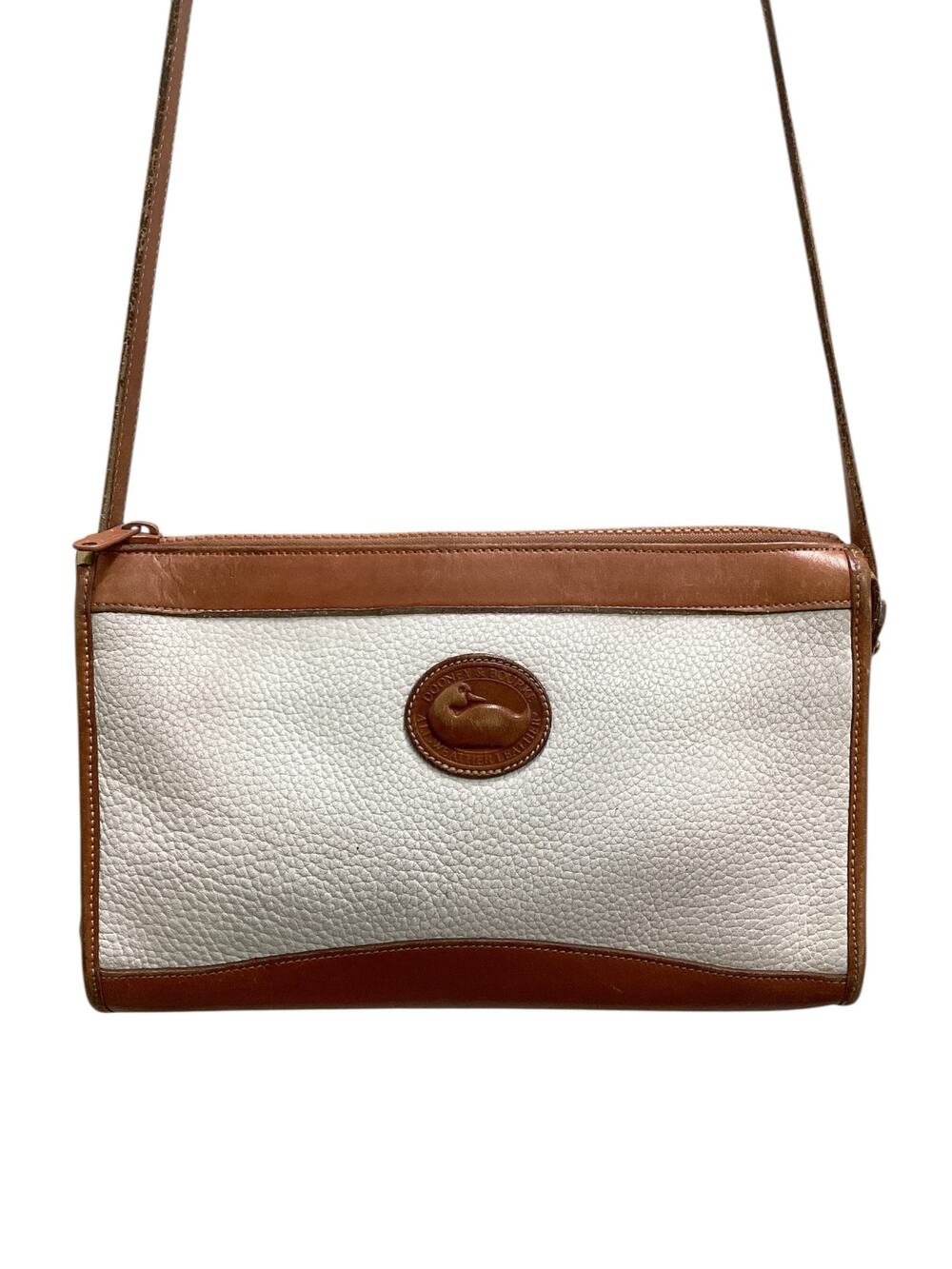 Vintage Dooney &Bourke Purse Women’s 1 Size Pebbled Leather Logo Bag Charm White